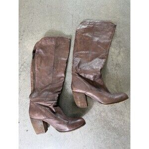 Turner Tan Leather Tall Heeled Riding Boots Women’s Size 9